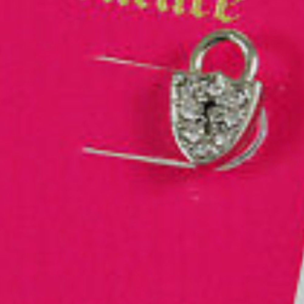 Juicy Couture Pave Lock Stud Earrings